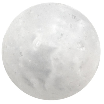 Perle polaire douce, ronde, env.14 mm, blanche