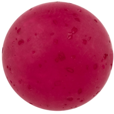 Perle Polaris sweet, ronde, env.14 mm, rouge framboise