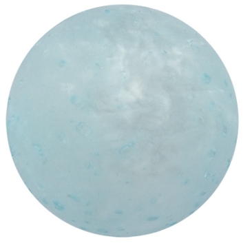 Perle polaire douce, ronde, env.14 mm, aqua