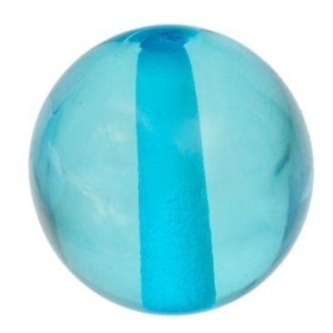 Polarisbol 10 mm transparant, turkooisblauw