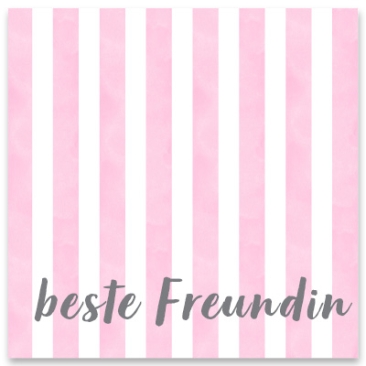 Best Friend" decorative card, square, size 8.5 x 8.5 cm