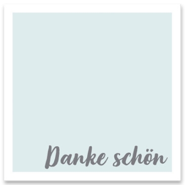 Schmuckkarte "Danke schön", quadratisch, Größe 8,5 x 8,5 cm