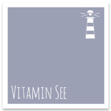 Schmuckkarte "Vitamin See", quadratisch, Größe 8,5 x 8,5 cm