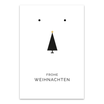 Schmuckkarte für Ohrstecker, "Frohe Weihnachten", rechteckig, Größe 8,5 x 12 cm