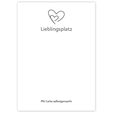 Postkarte, "Lieblingsplatz", rechteckig, Größe 10,5 x14,8 cm