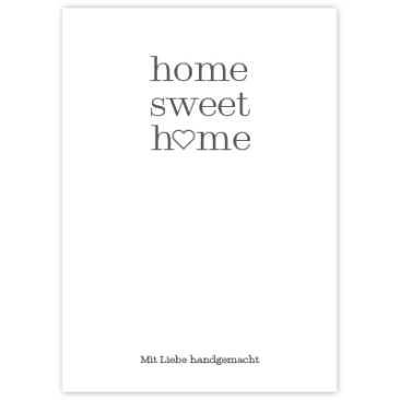 Postcard, "Home Sweet Home", rectangular, size 10.5 x14.8 cm