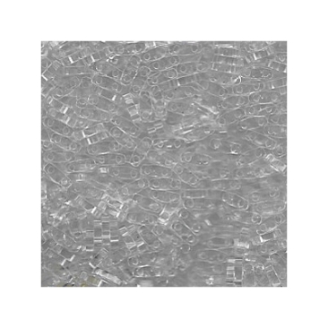Miyuki Perlen Quarter Tila, Farbe: Crystal, Röhrchen mit ca. 7,2 gr