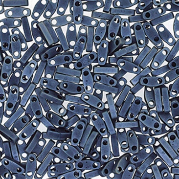 Miyuki Perlen Quarter Tila, Farbe: Matt Blue Gray, Röhrchen mit ca. 7,2 gr