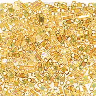 Miyuki Perlen Quarter Tila, Farbe: Tranparent Light Topaz AB, Röhrchen mit ca. 7,2 gr