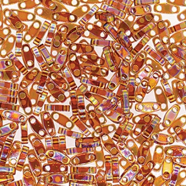 Miyuki Perlen Quarter Tila, Farbe: Transparent Topaz AB,  Röhrchen mit ca. 7,2 gr