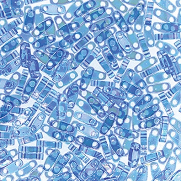 Miyuki Perlen Quarter Tila, Farbe: Transarent Sapphire AB, Röhrchen mit ca. 7,2 gr
