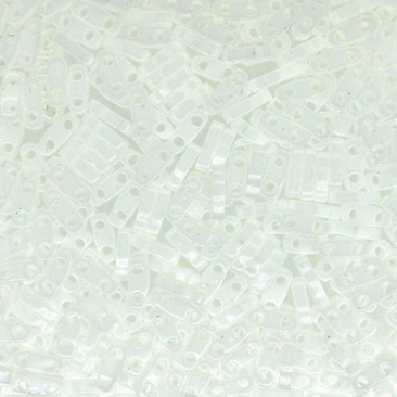 Perles Miyuki Quarter Tila, couleur : Opak White, tube d'environ 7,2 gr