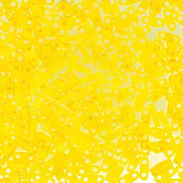 Miyuki kralen Kwart Tila, kleur: Opaque Yellow, koker met ca. 7,2 gr.