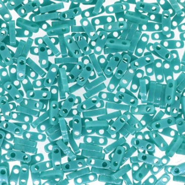 Perles Miyuki Quarter Tila, couleur : turquoise opaque, tube d'environ 7,2 gr