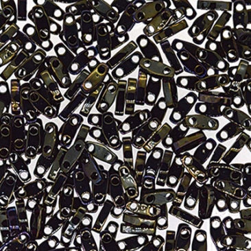 Miyuki beads Quarter Tila, colour: brown iridescent, tube with approx. 7,2 gr.