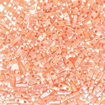 Miyuki beads Quarter Tila, colour: Semi-Matt Opaque Salmon, tube with approx. 7,2 gr.