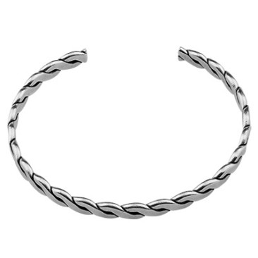 Bracelet braided silver plated