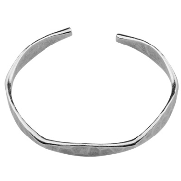 Bangle hammered silver plated
