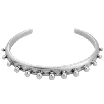Ethno bangle, 68.5 x 8.0 mm, silver-plated