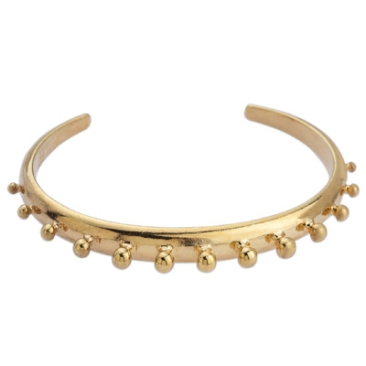 Ethno bangle, 68.5 x 8.0 mm, gold-plated