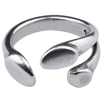 Finger ring branches, adjustable, silver-plated