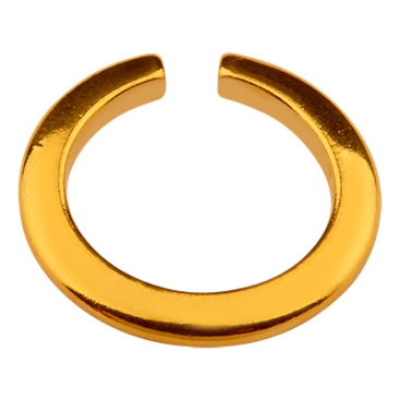 Finger ring , inner diameter 17.0 mm, adjustable, gold-plated