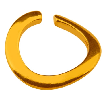 Finger ring , inner diameter 17.0 mm, adjustable, gold-plated