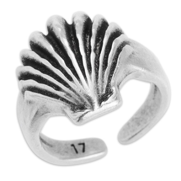 Ring shell, inner diameter 17 mm, silver-plated