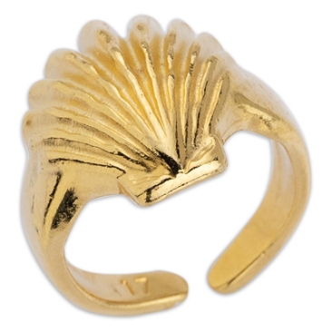 Ring shell, inner diameter 17 mm, gold-plated