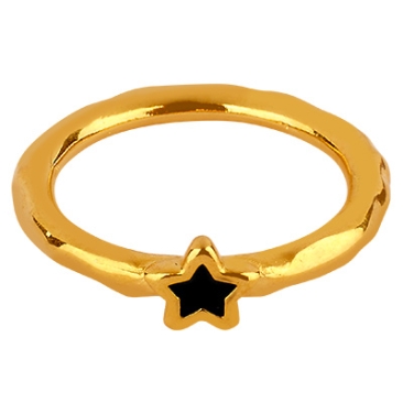 Ring ster, verguld, binnendiameter 14,5 mm