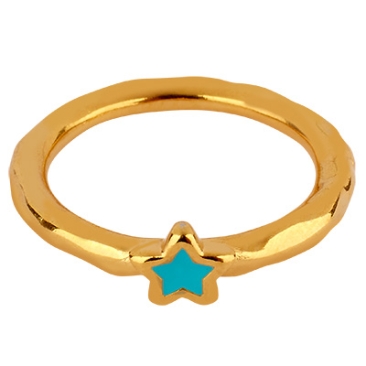 Ring star, gold-plated, inner diameter 14.5 mm
