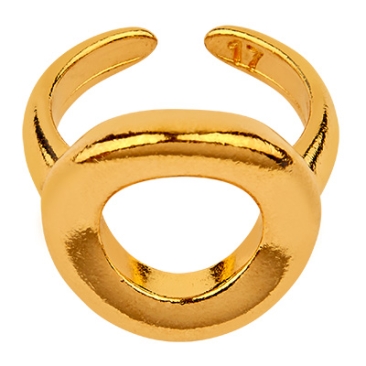 Ring circle, gold-plated, adjustable