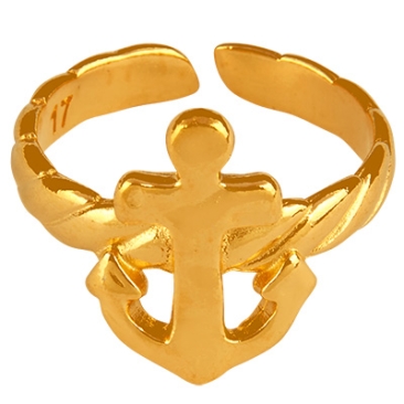Ring anchor, gold-plated, inner diameter 17 mm