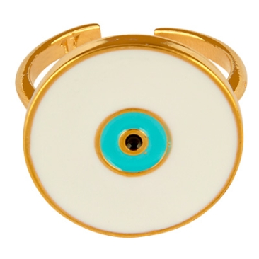 Ring rundes Auge, vergoldet, Innendurchmesser 17 mm