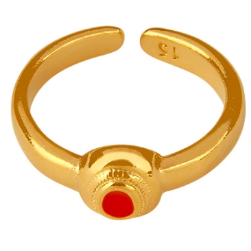 Ring Rund, vergoldet, Innendurchmesser 15 mm