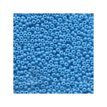 11/0 Preciosa Rocailles Perlen, Rund (ca. 2 mm), Farbe: Blue Turquoise, Röhrchen mit ca. 24 Gramm