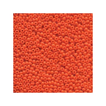 11/0 Preciosa Rocailles Perlen, Rund (ca. 2 mm), Farbe: Orange, Röhrchen mit ca. 24 Gramm
