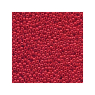 11/0 Preciosa Rocailles Perlen, Rund (ca. 2 mm), Farbe: Light Red, Röhrchen mit ca. 24 Gramm