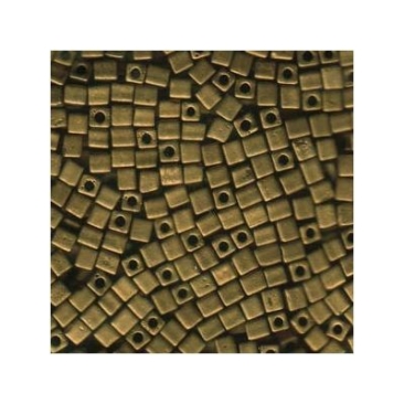 Miyuki cube 4 mm, metallic bronze, approx. 20 gr