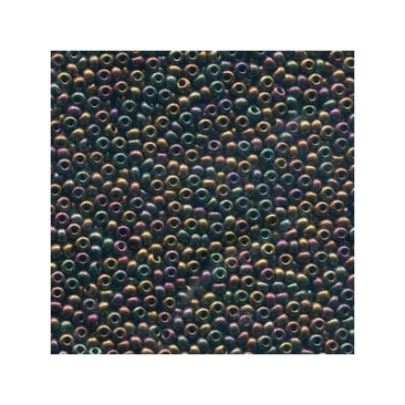 6/0 Preciosa Rocailles Perlen, Rund (ca. 4 mm), Farbe: Dark Bronze, Röhrchen mit ca. 20 Gramm