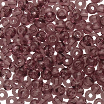 6/0 Preciosa Rocailles Perlen, Rund (ca. 4 mm), Farbe: Light Amethyst, Röhrchen mit ca. 20 Gramm