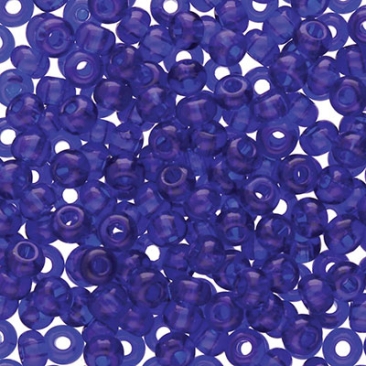 6/0 Preciosa Rocailles Perlen, Rund (ca. 4 mm), Farbe: Cobalt, Röhrchen mit ca. 20 Gramm