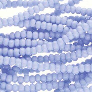 6/0 Preciosa Rocailles Perlen, Rund (ca. 4 mm), Farbe: Powder Blue, Röhrchen mit ca. 20 Gramm