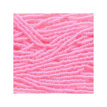 6/0 Preciosa Rocailles Perlen, Rund (ca. 4 mm), Farbe: Pink Ceylon, Röhrchen mit ca. 20 Gramm