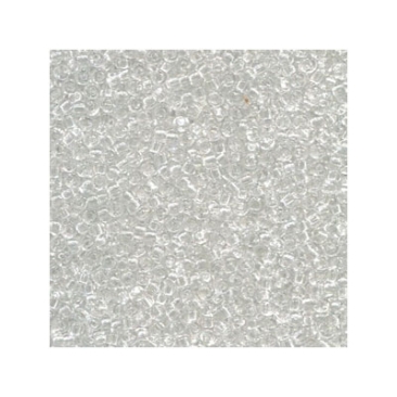 8/0 Preciosa Rocailles Perlen, Rund (ca. 3 mm), Farbe: Crystal, Röhrchen mit ca. 22 Gramm