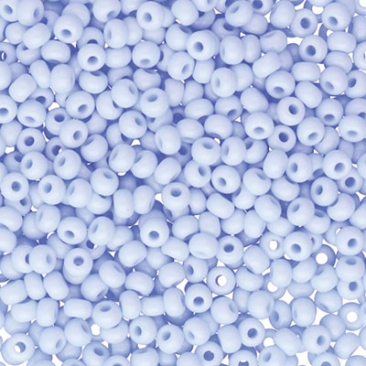 8/0 Preciosa Rocailles Perlen, Rund (ca. 3 mm), Farbe: Powder Blue, Röhrchen mit ca. 22 Gramm