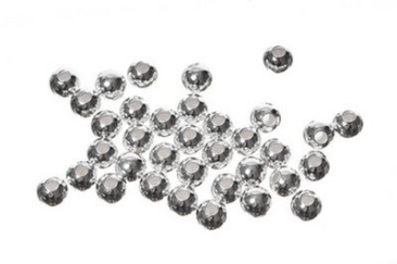 Metal beads ball 4 mm, 35 pieces, silver coloured