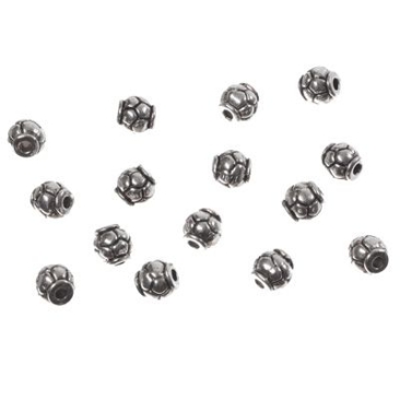 15 Metalspacer ton, approx. 5 mm, silver-coloured