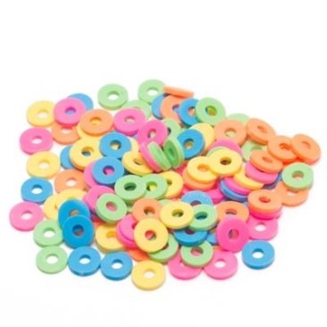 Katsuki beads mix, diameter 6 mm, colour: neon summer, approx. 100 pcs.