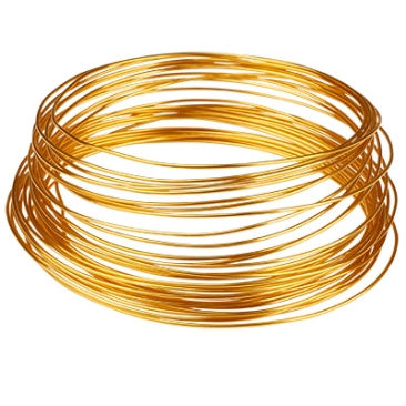Aluminium wire, diameter 1 mm, length 8 m, gold-coloured